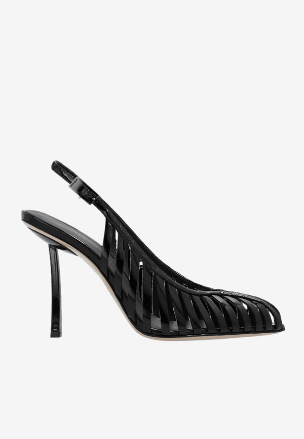 Cage 100 Patent-Leather Pumps Le Silla 3402C090BLPPKAB 001