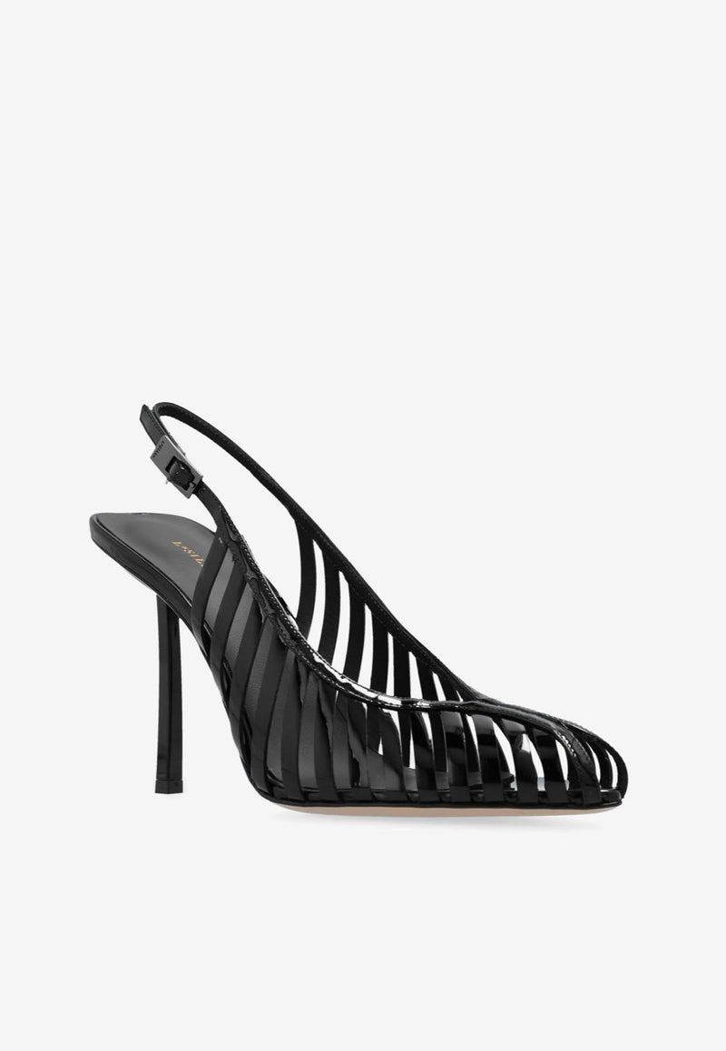 Cage 100 Patent-Leather Pumps Le Silla 3402C090BLPPKAB 001