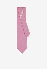 Salvatore Ferragamo Embroidered Silk Tie Pink 350976 4 VIAGGIO 773793 F ROSA