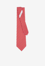 Salvatore Ferragamo Gancini Love Print Silk Tie Red 350986 4 VIP 774069 F ROSSO