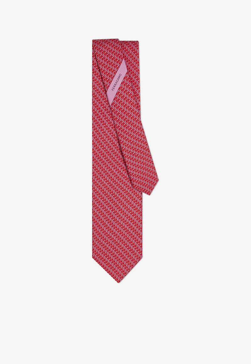 Salvatore Ferragamo Mamba Print Two-Tone Silk Tie Red 351219 4 MAMBA1 778588 F ROSSO