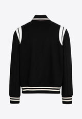 Saint Laurent Wool Bomber Jacket  Black 354718Y180W/P_YSL-1070