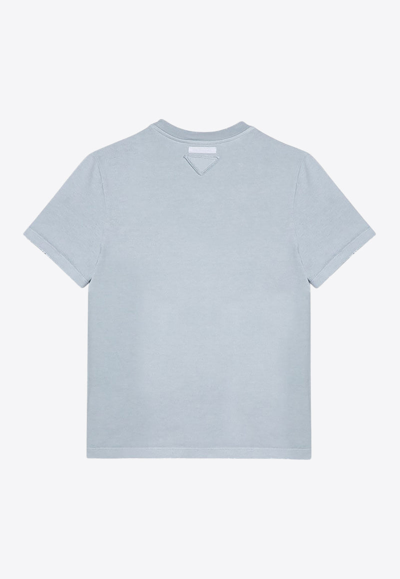 Prada Essential Crewneck T-shirt Light Blue 3548BOOO145S/P_PRADA-F0M10