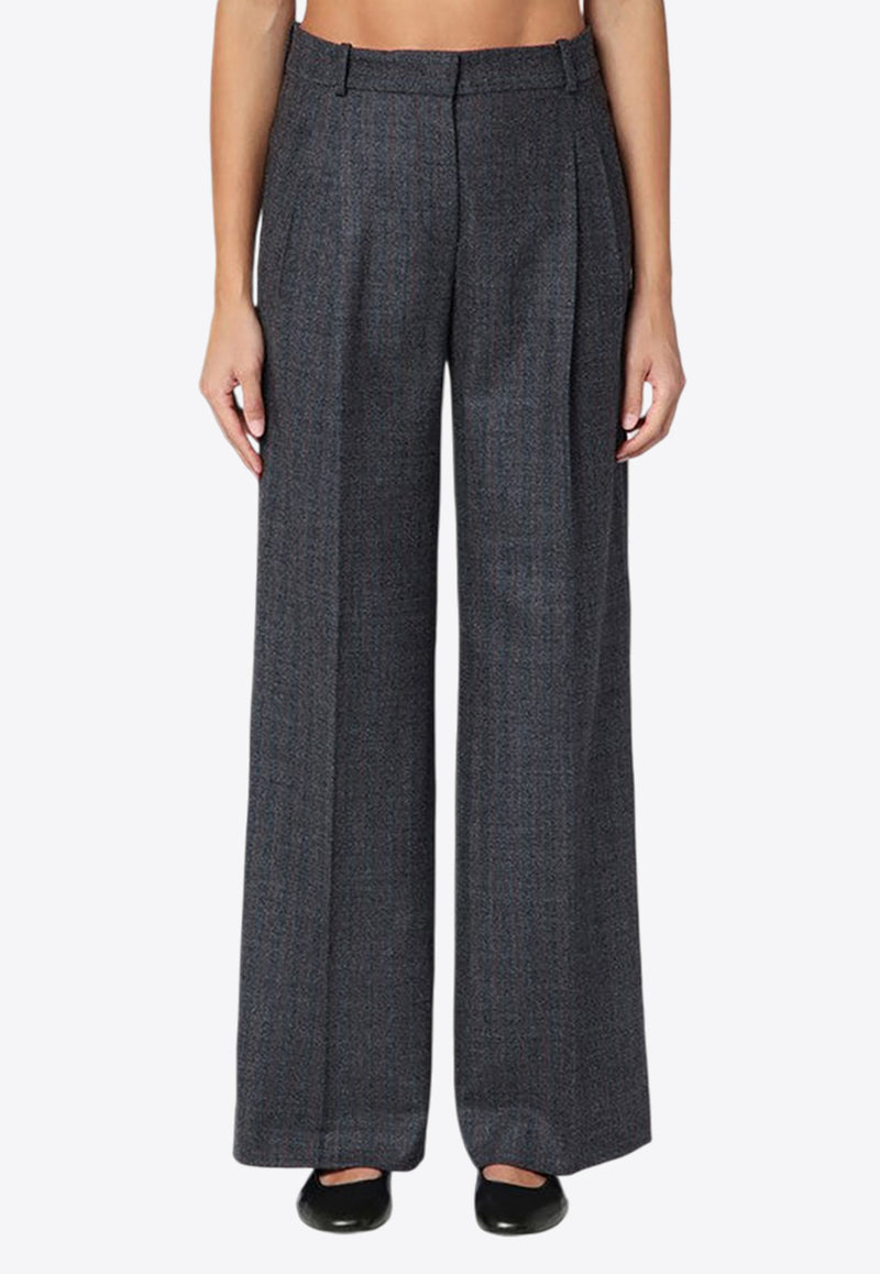 Quelledue High-Rise Wool Wide Pants Gray 35750720/P_QUELD-50