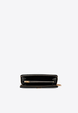 Saint Laurent Cassandre Zip-Around Continental Wallet Black 358094BOW01/Q_YSL-1000