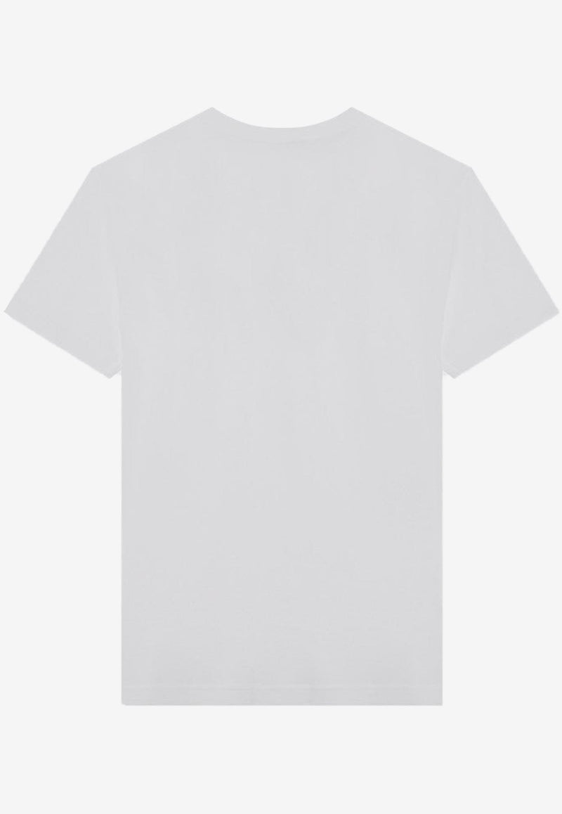 Prada Glass Triangle Logo T-shirt White 35838R16DV/Q_PRADA-F0009