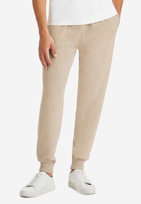 Derek Rose Finley Cashmere Track Pants Oat 3615-FINL010OATSAND