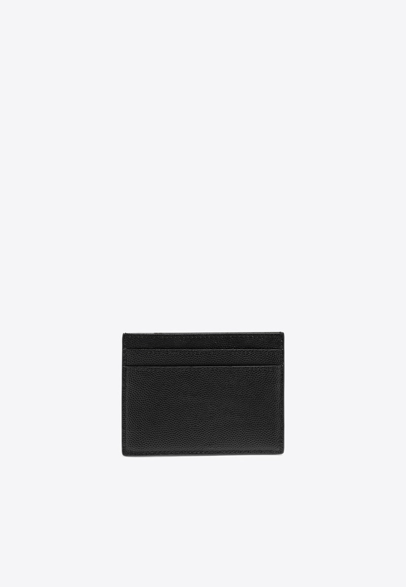 Saint Laurent Embossed Logo Grained Leather Cardholder Black 375946BTY0N/O_YSL-1000