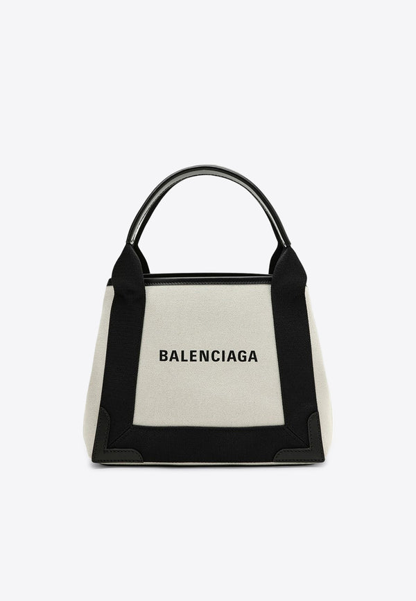 Balenciaga XS Cabas Logo Print Top Handle Bag Beige 3903462HH3N/P_BALEN-9260