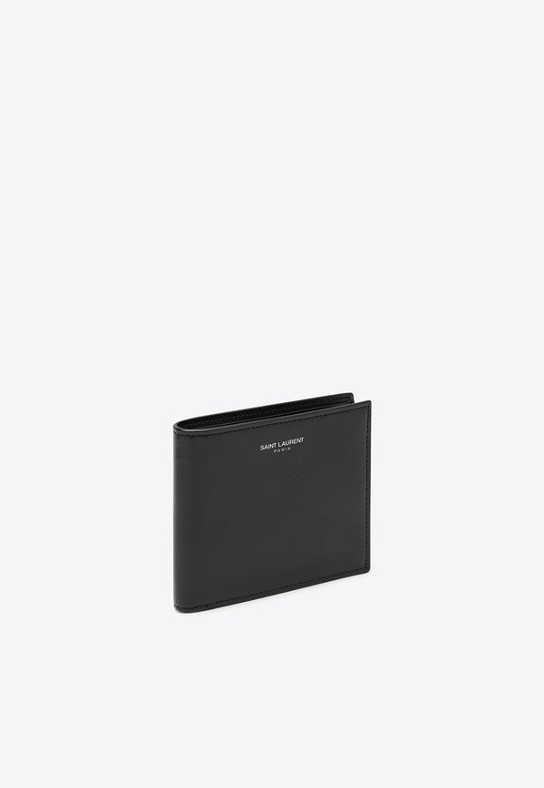 Saint Laurent Bi-Fold Calf Leather Wallet Black 396307AADA4/O_YSL-2190