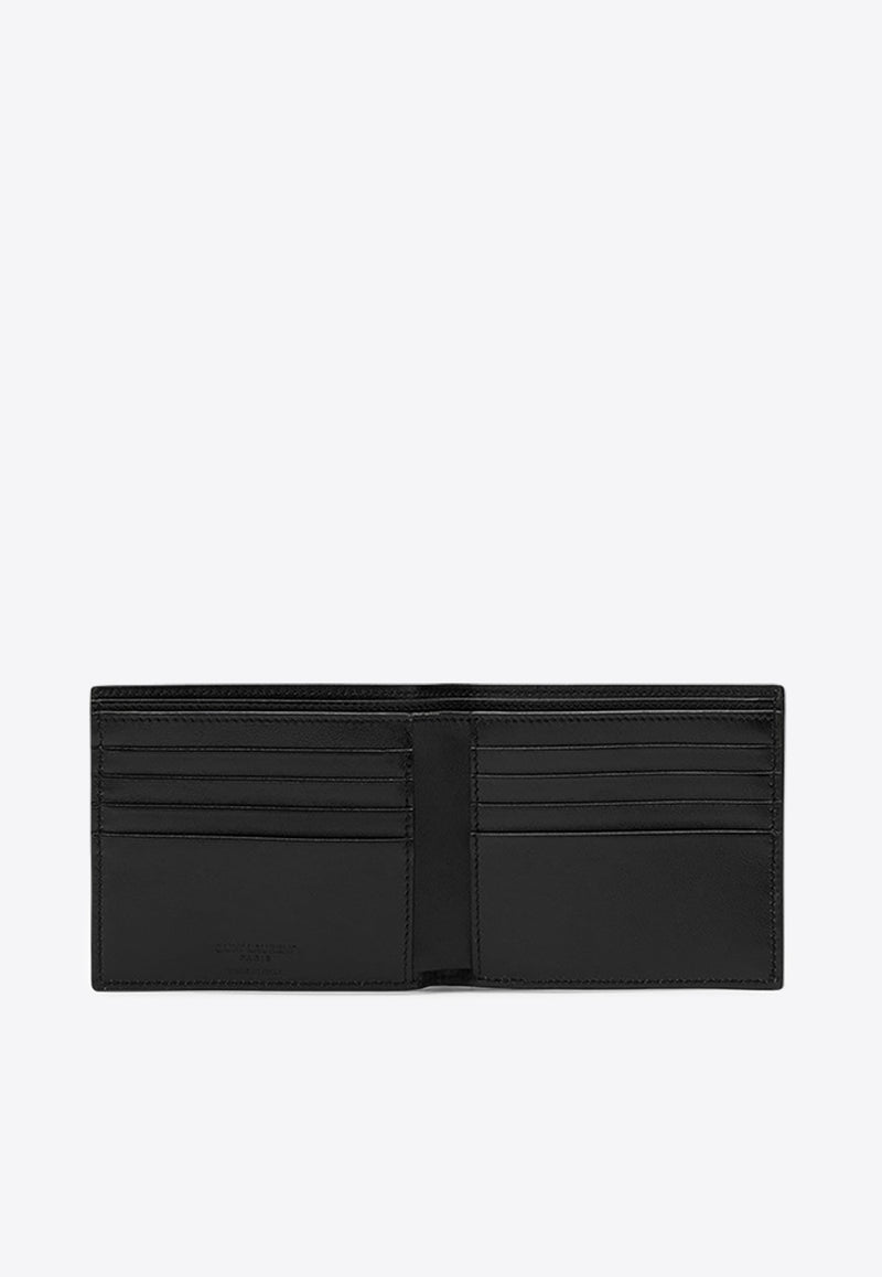 Saint Laurent Bi-Fold Calf Leather Wallet Black 396307AADA4/O_YSL-2190