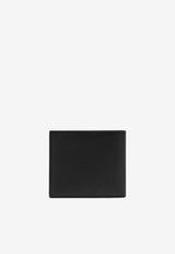 Saint Laurent Logo Signature Bi-Fold Leather Wallet Black 396307BTY0N/P_YSL-1000