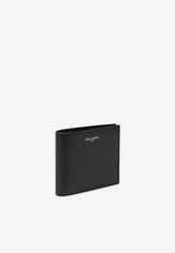 Saint Laurent Bi-Fold Smooth Leather Wallet Black 396307BTY0N/Q_YSL-1000