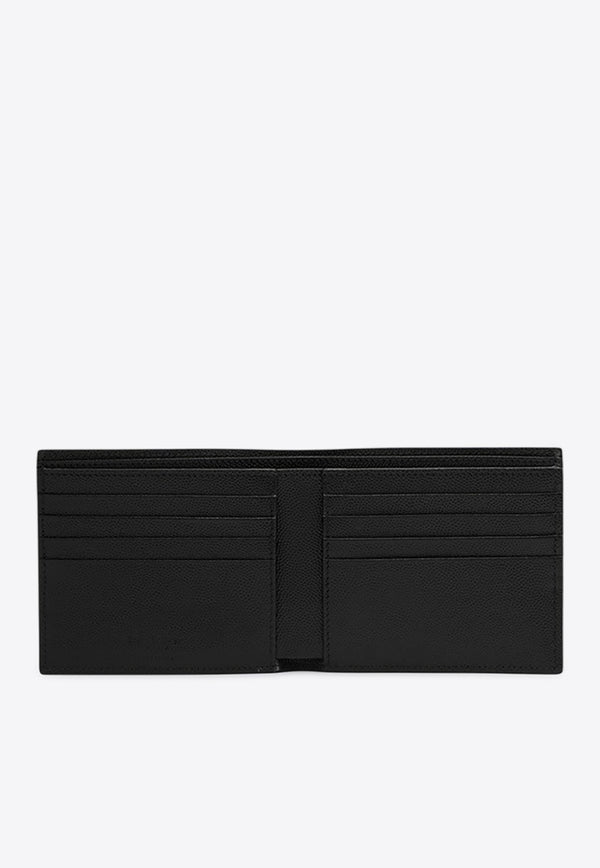 Saint Laurent Bi-Fold Smooth Leather Wallet Black 396307BTY0N/Q_YSL-1000