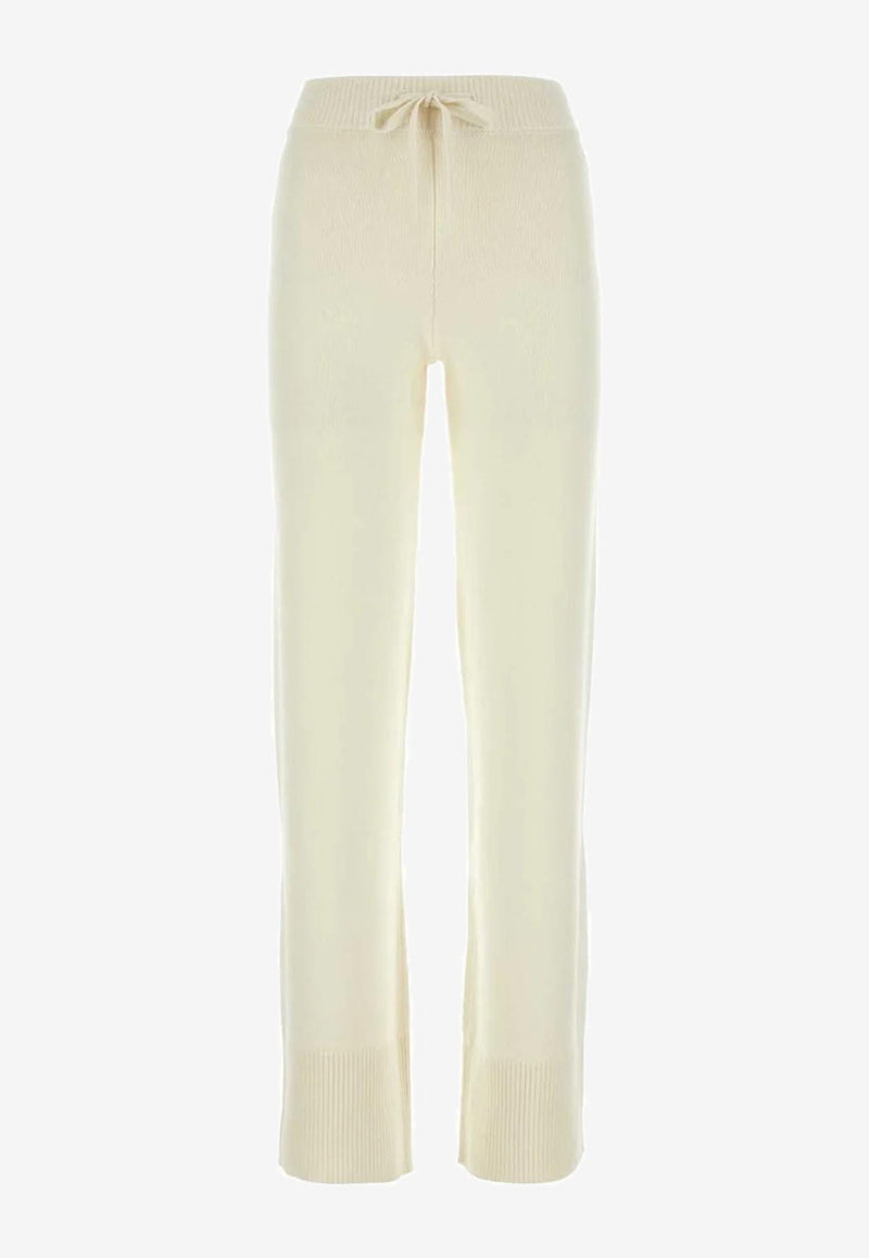 Valentino Drawstring Cashmere Pants Ivory 3B3KF01A82W A03