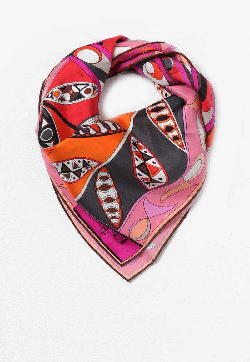 Pucci Printed Silk Scarf 3RGB43 3RC33 1 Multicolor