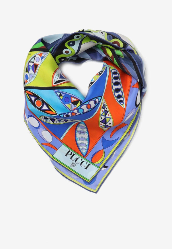 Pucci Printed Silk Scarf 3RGB43 3RC33 2 Multicolor