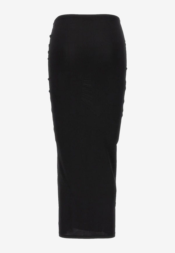 Pucci Asymmetric Midi Skirt 3RJV10 3R623 999 Black