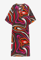 Pucci Marmo Print Maxi Kaftan 3RRL51 3R764 036 Multicolor