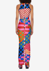 Pucci Giardino Print V-neck Maxi Dress Multicolor 3UJI06 3U785 003