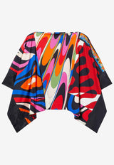 Pucci Marmo and Leocorno Print Kaftan Top Multicolor 3UJM60 3U747 039