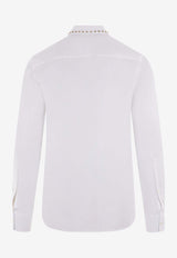 Valentino Rockstud Long-Sleeved Shirt 3V3AB25C4WW 0BO White