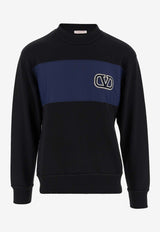 Valentino VLogo Patch Sweatshirt 3V3MF26G9GC NB3 Navy