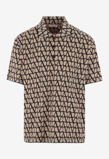 Valentino Toile Iconographe Print Polo T-shirt 3V3MH03A9LC MYL Beige