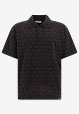 Valentino Toile Iconographe Print Polo T-shirt 3V3MH03A9LC MYW Black