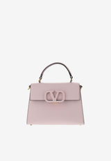 Valentino Small VSLING Top Handle Bag in Grained Leather Lilac 3W2B0F53KGW 6E0