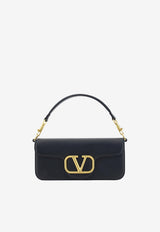 Valentino VLogo Locò Shoulder Bag in Calf Leather Black 3W2B0K30ZXL 0NO