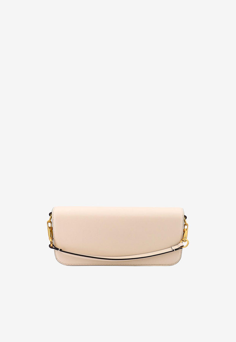 Valentino VLogo Locò Shoulder Bag in Calf Leather Ivory 3W2B0K30ZXL I16