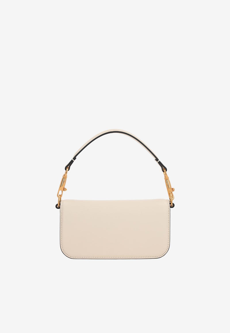 Valentino Small Locò Shoulder Bag in Calf Leather Ivory 3W2B0K53ZXL I16