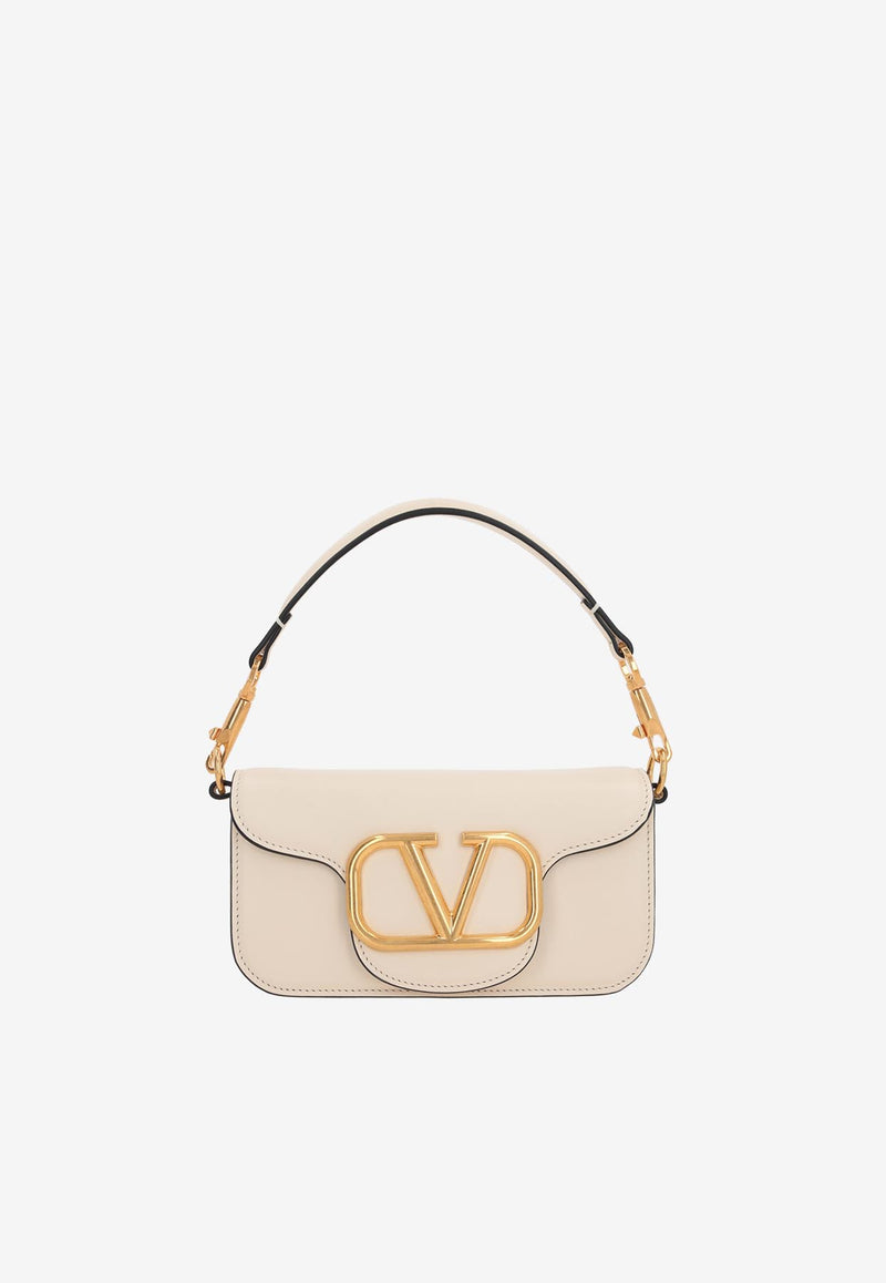 Valentino Small Locò Shoulder Bag in Calf Leather Ivory 3W2B0K53ZXL I16