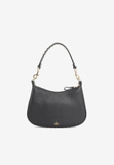 Valentino Small Rockstud Hobo Bag Grained Leather Black 3W2B0M37TAG 0NO