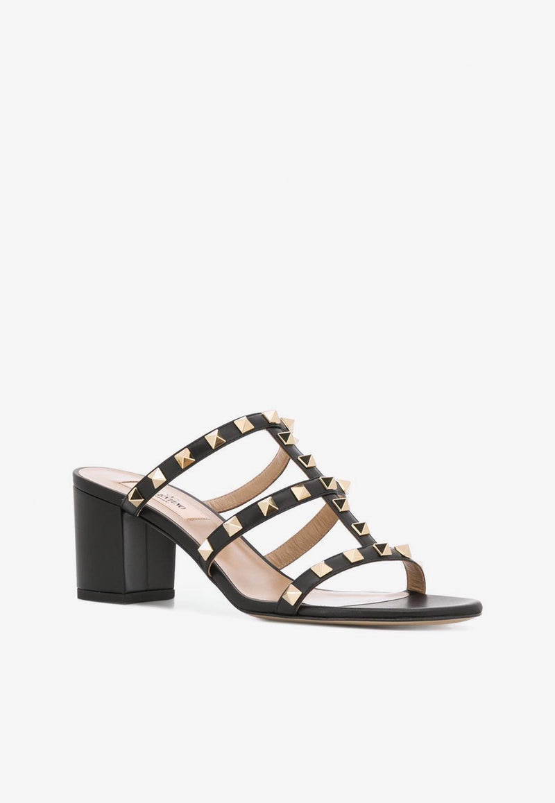 Valentino Rockstud 60 Sandals in Calf Leather Black 3W2S0C47VOD 0NO