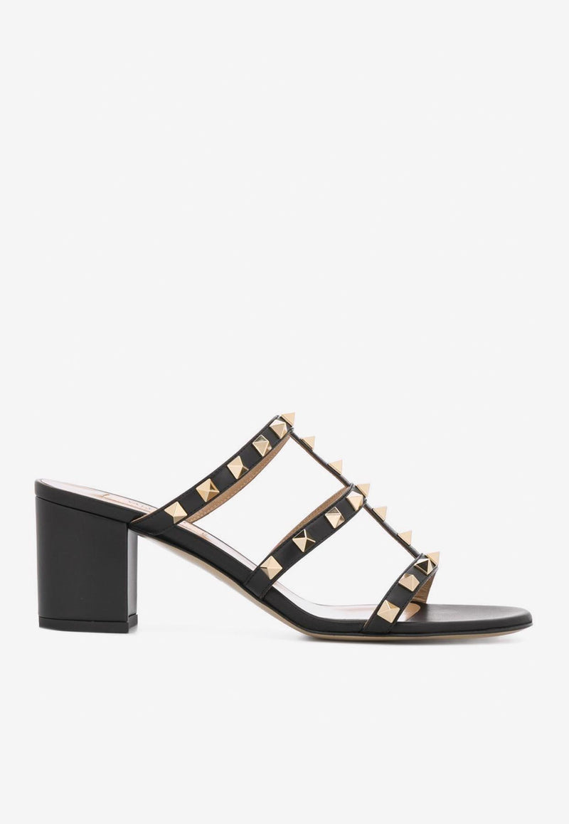 Valentino Rockstud 60 Sandals in Calf Leather Black 3W2S0C47VOD 0NO