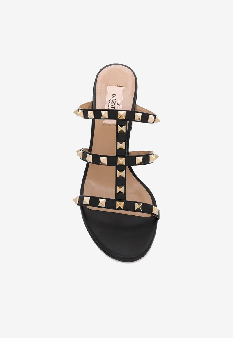 Valentino Rockstud 60 Sandals in Calf Leather Black 3W2S0C47VOD 0NO