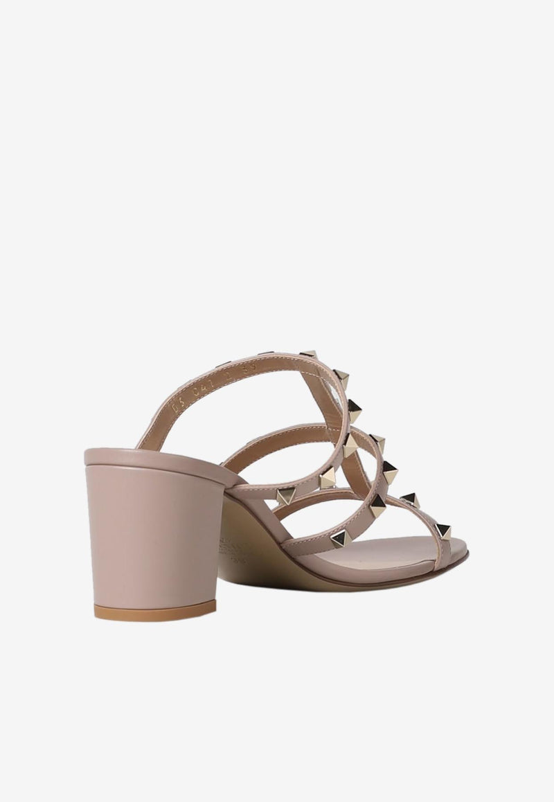 Valentino Rockstud 60 Sandals in Calf Leather Blush 3W2S0C47VOD P45