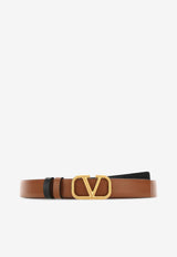 Valentino Signature VLogo Reversible Slim Belt Brown 3W2T0S12ZFR 11J