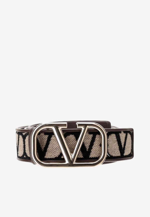 Valentino Toile Iconographe VLogo Belt Beige 3W2T0SE0WMC 6ZN