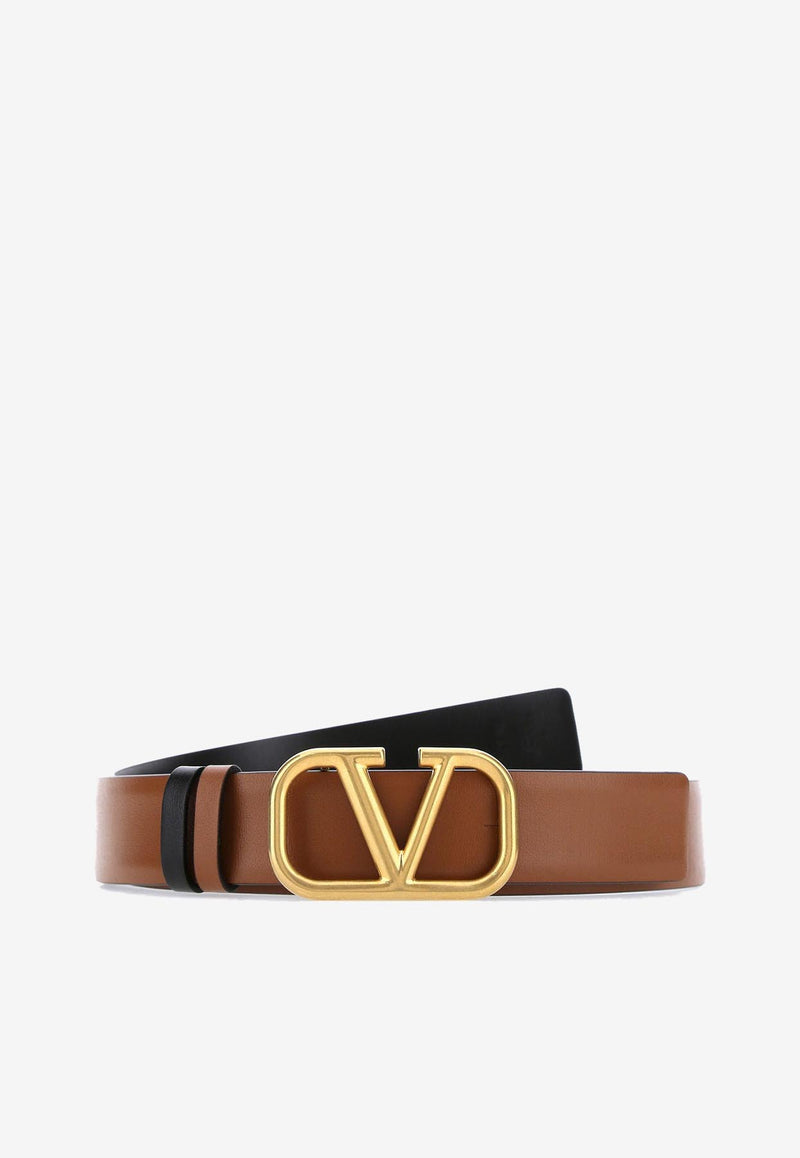 Valentino Signature VLogo Reversible Belt Brown 3W2T0T15ZFR 11J