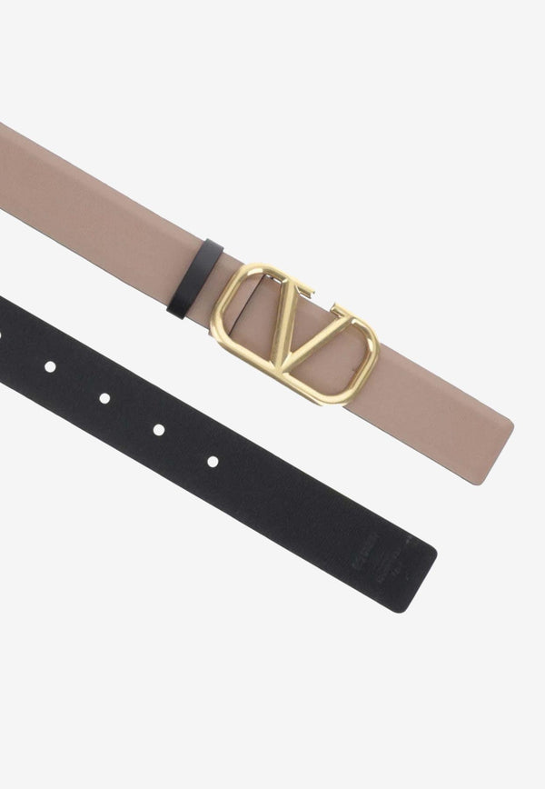 Valentino Signature VLogo Reversible Belt Beige 3W2T0T15ZFR LC8