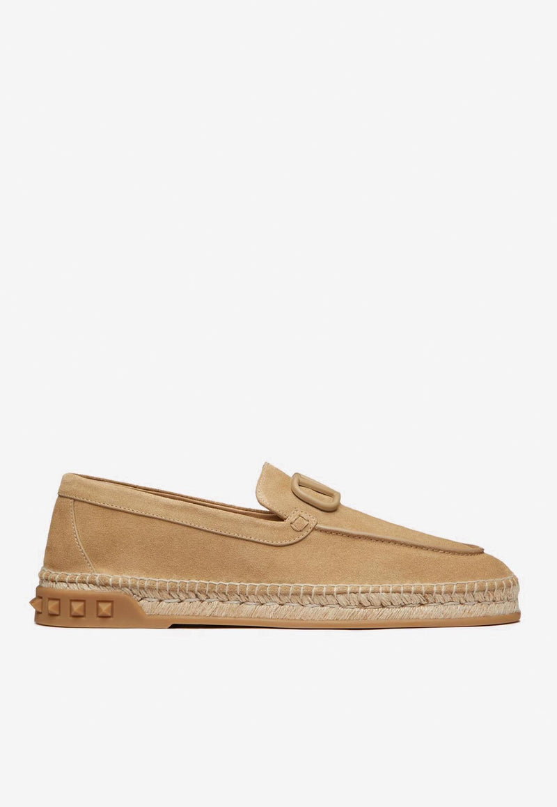 Valentino Leisure Flows Suede Espadrilles 3Y2S0H21HDU MXG Beige