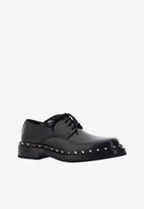 Valentino M-Way Rockstud Derby Lace-Up Shoes 3Y2S0H34PMA 0NO Black