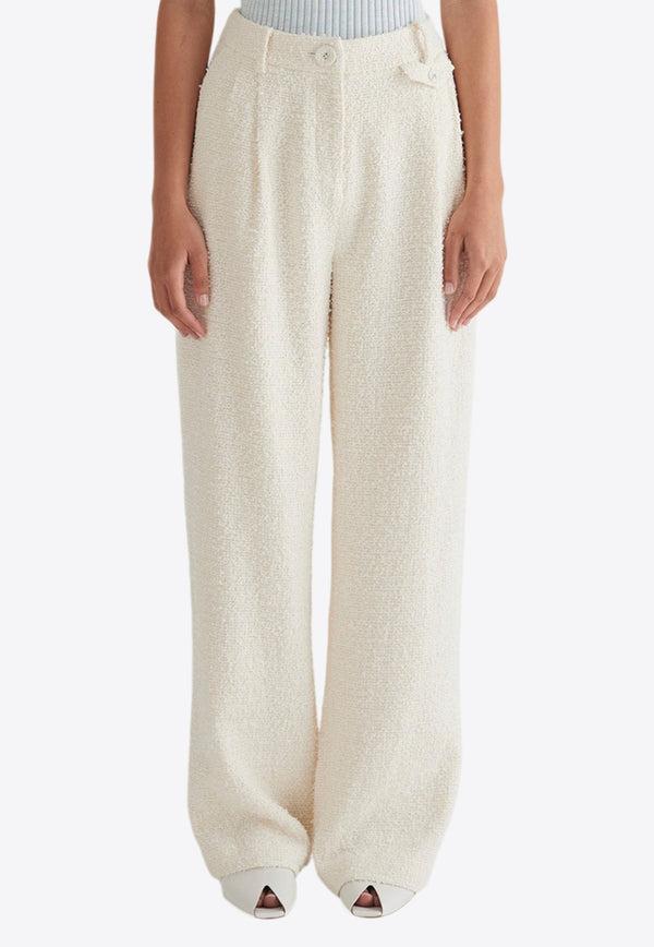 Anna Quan Nico Tweed Tailored Pants 406.PCLWHITE