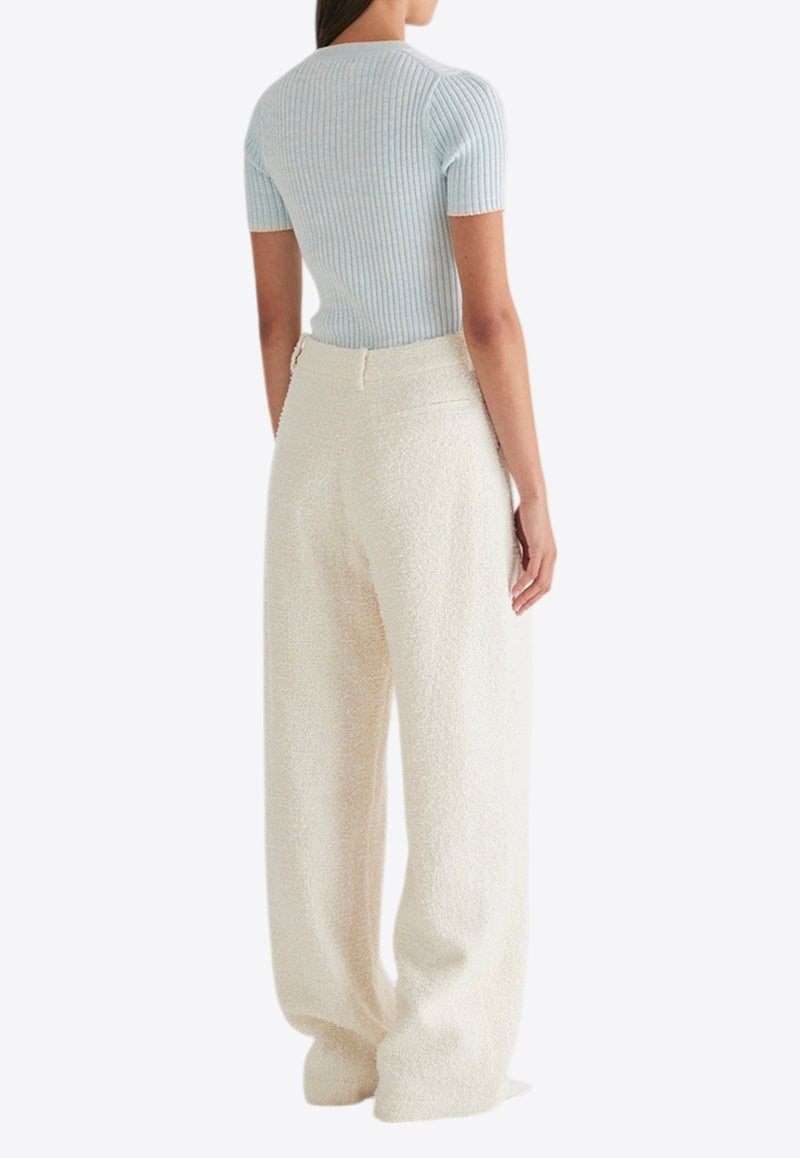 Anna Quan Nico Tweed Tailored Pants 406.PCLWHITE