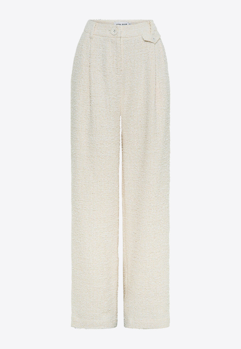 Anna Quan Nico Tweed Tailored Pants 406.PCLWHITE