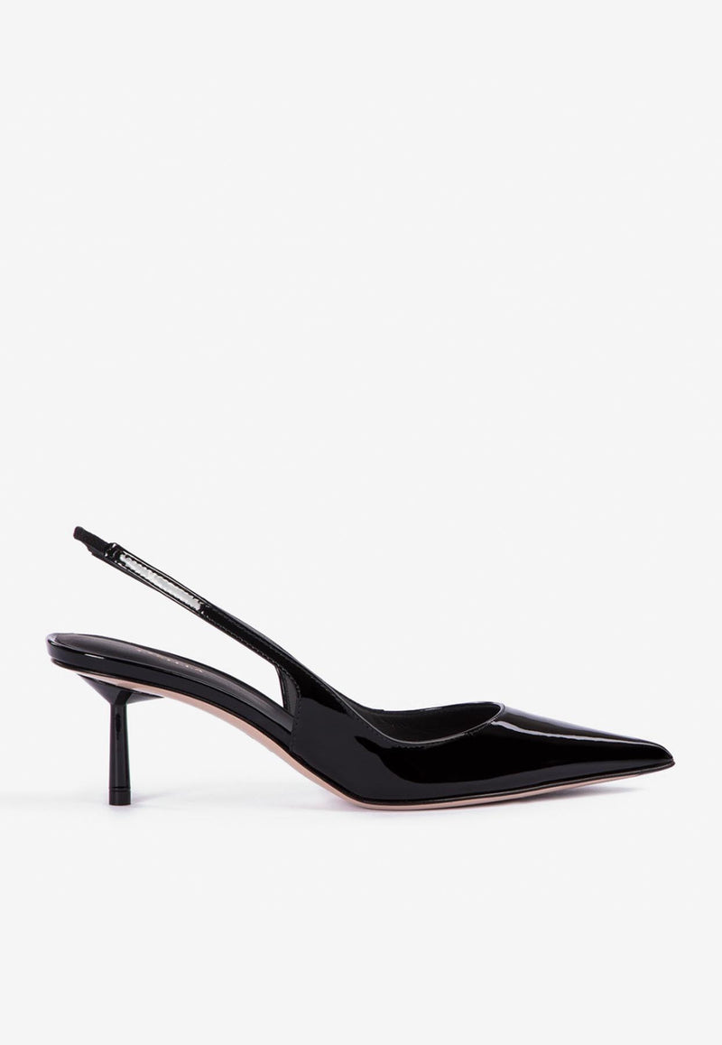 Le Silla Bella 60 Patent Leather Slingback Pumps Black 4203Z060L3PPKAB 001