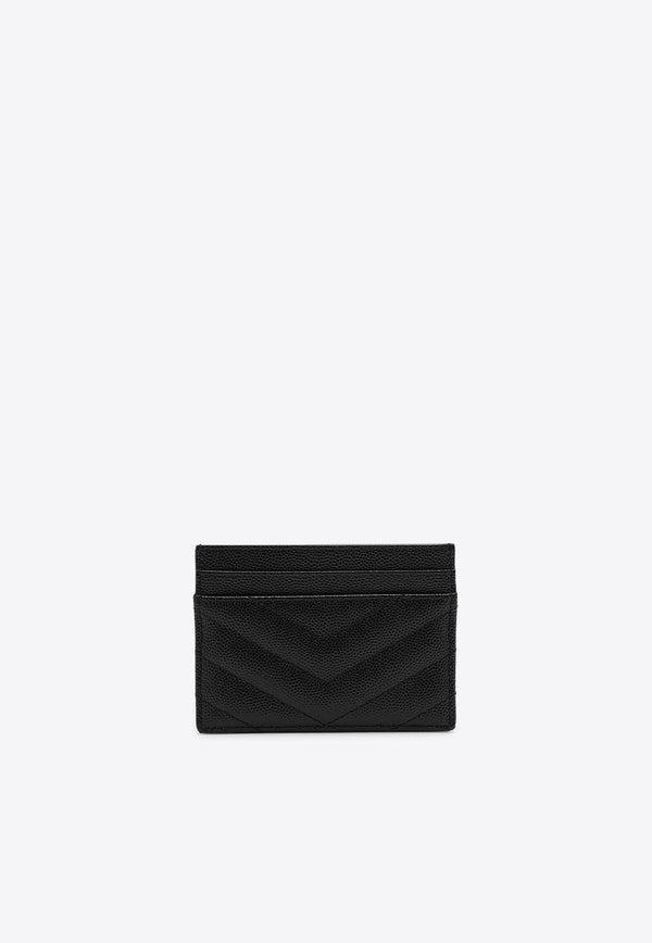 Saint Laurent Cassandre Quilted Leather Cardholder Black 423291BOW01/Q_YSL-1000